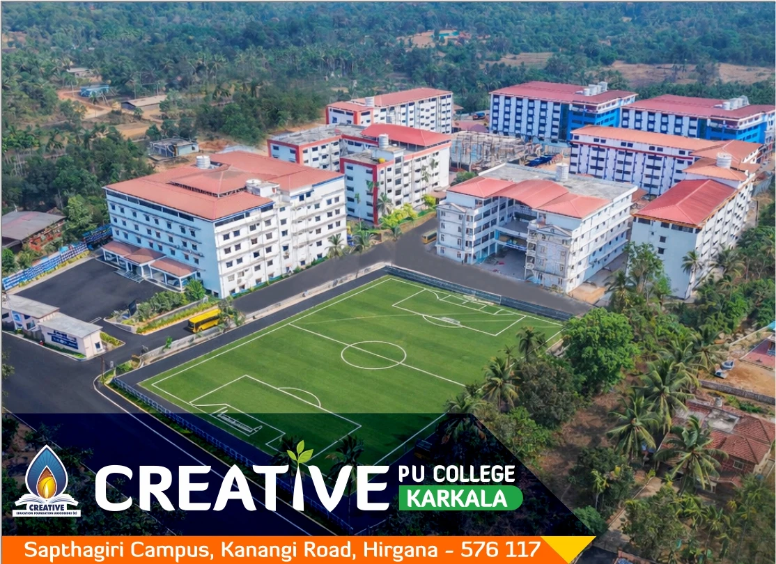 Campus view of Creative PU College, Karkala