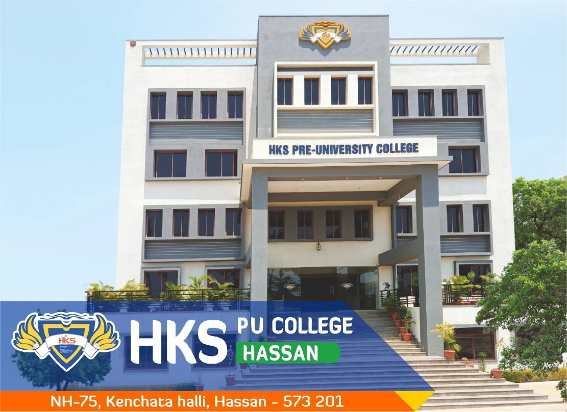 Campus view of HKS PU College, Hassan