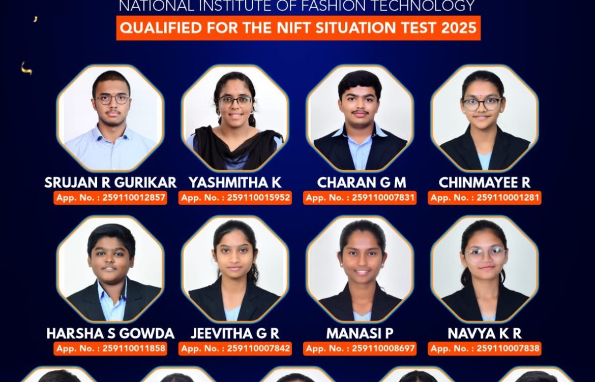 NIFT 2025 ರ ಪರೀಕ್ಷೆಯಲ್ಲಿ ಕ್ರಿಯೇಟಿವ್ ಕಾಲೇಜಿನ 13 ವಿದ್ಯಾರ್ಥಿಗಳು ಎರಡನೇ ಹಂತಕ್ಕೆ ಆಯ್ಕೆ