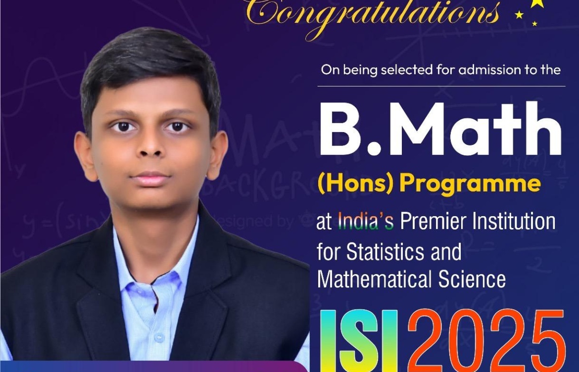 INDIAN STATISTICAL INSTITUTE -ISI ಪ್ರವೇಶ ಪರೀಕ್ಷೆಯಲ್ಲಿ ಹೆಚ್ ಕೆ ಎಸ್ ವಿದ್ಯಾರ್ಥಿಯ ಅಮೋಘ ಸಾಧನೆ.