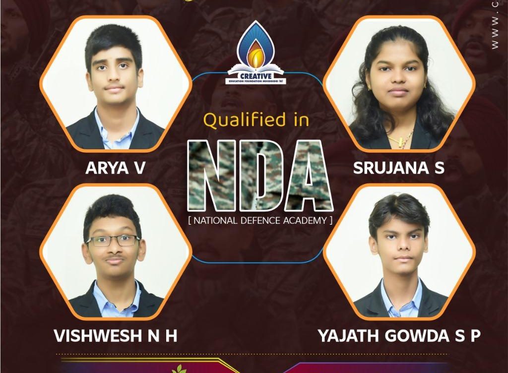 NDA ಮತ್ತು NA-2 ಪರೀಕ್ಷಾ ಫಲಿತಾಂಶ ಪ್ರಕಟ : ಹೆಚ್ ಕೆ ಎಸ್ ಕಾಲೇಜಿನ 4 ವಿದ್ಯಾರ್ಥಿಗಳು ಆಯ್ಕೆ